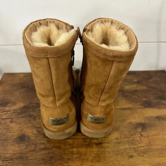 UGG Australia Roslyn ROSLYNN Mouton Boots Short Suede Side Zipper US ZS 6 - Picture 4 of 15